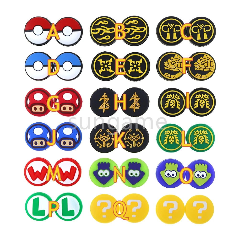 10pcs Rocker Caps for Switch Joycon Cap Silicone Rocker Joy-Con Cover Thumb Joystick for Nintend Switch