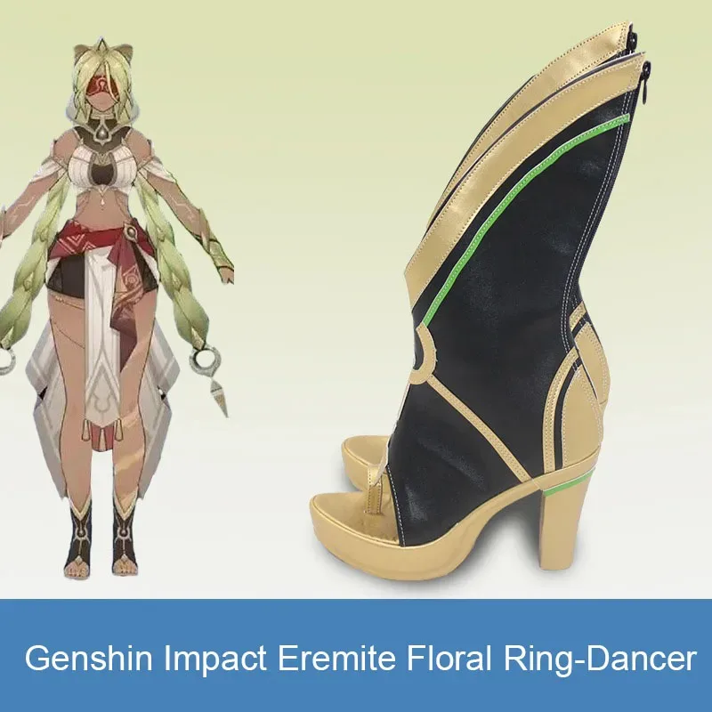 

DY20Genshin Impact Eremite с цветочным принтом Ring Dancer Косплей Костюм Сапоги Genshin Impact Eremite Цветочный костюм Dancer Косплей Костюм Pr