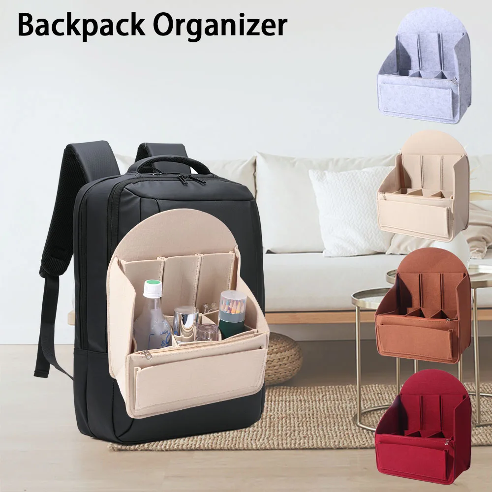 منظم حقيبة الظهر متعدد الوظائف، حقيبة مدرسية سميكة متعددة الطبقات، بسحاب، حقيبة ظهر ذات سعة كبيرة، رحلة