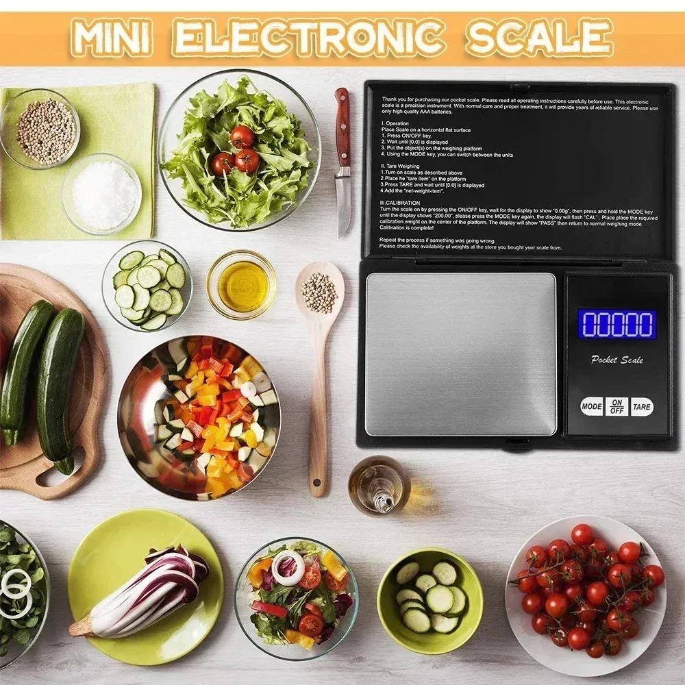 Jewelry Mini Stainless Steel Electronic Scale Digital Pocket Scale Gold Gram Balance Weight Scale Portable Pocket Scale