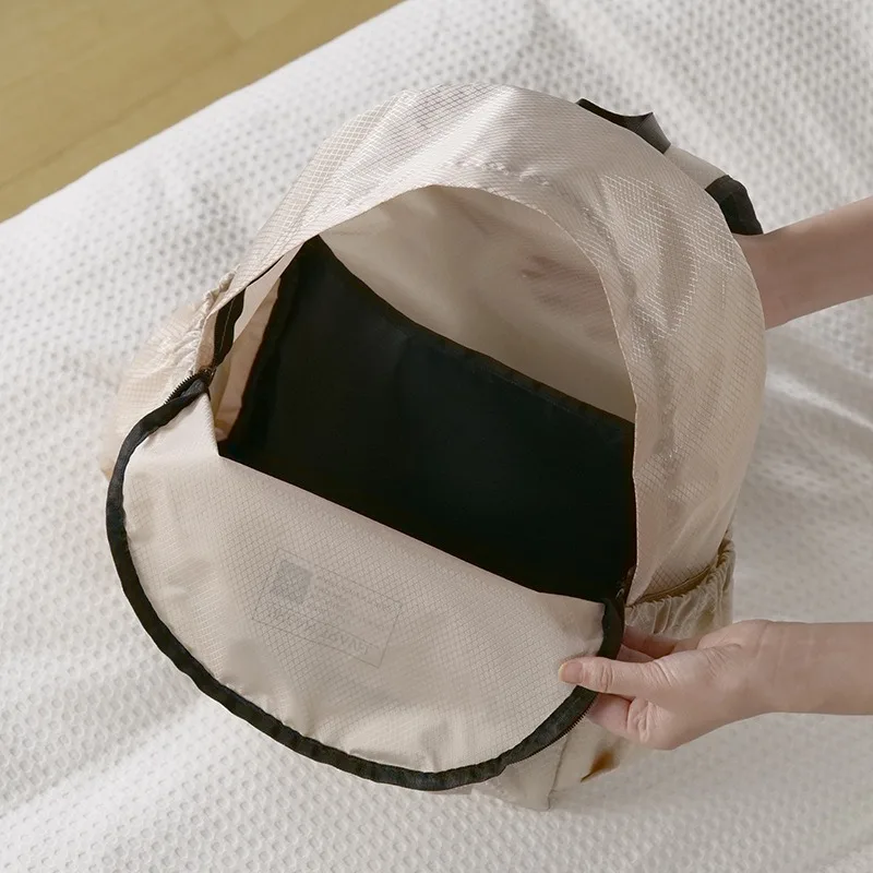 EuropeanandAmerican Folding Portable Backpack Extra Large Capacity Storage Bag Waterproof Breathable Solid Color Travel Backpack