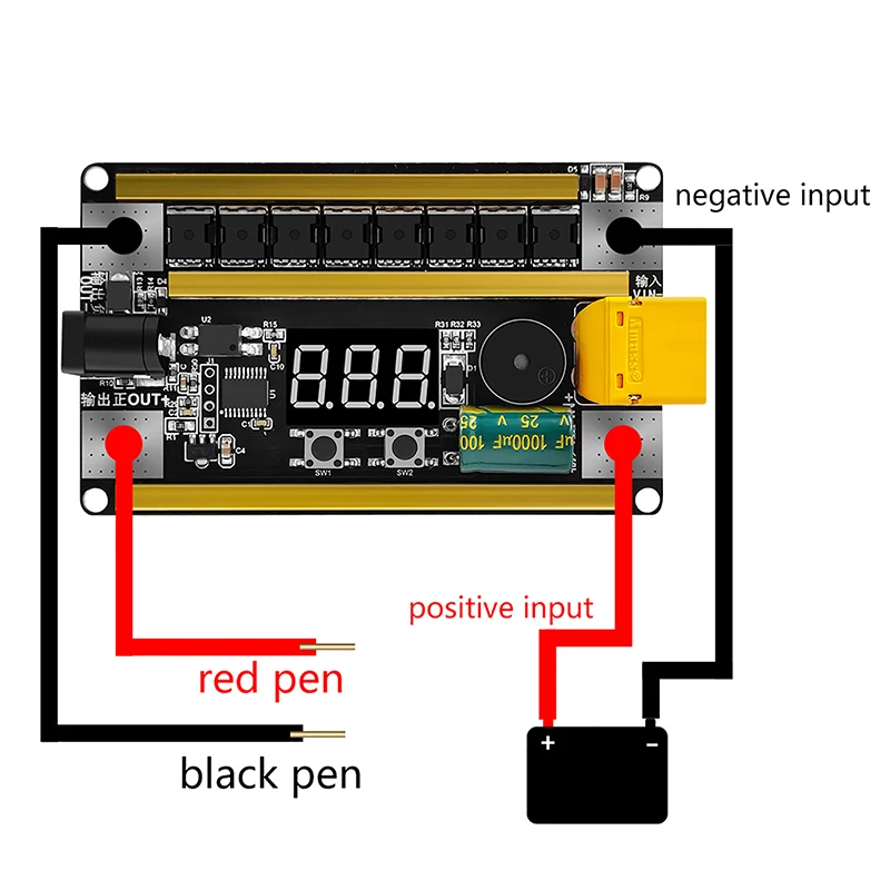 99 Gears 8V-24V Spot Welder Kit Digital Power Adjustable Spot Welding Pen Control Board Nickel Sheet For 18650 Lithium Battery