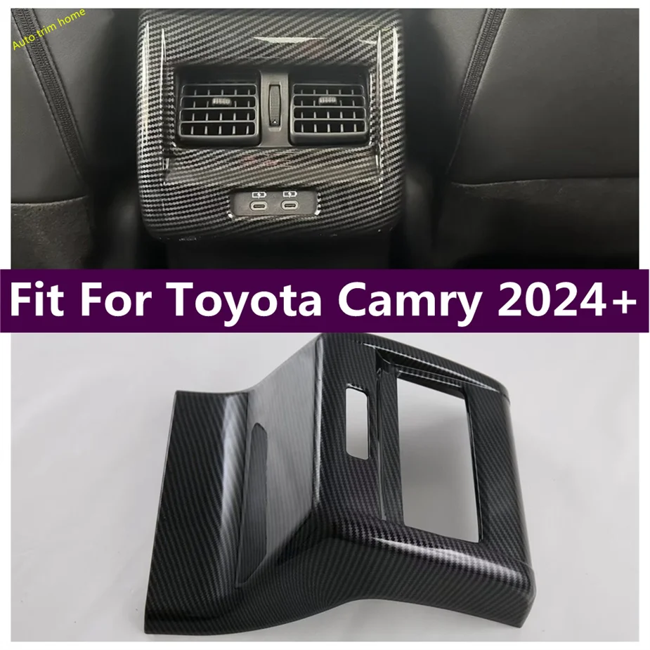 

Car Accessories Armrest Rear Air Conditionnal Vent Cover Trim AC Outlet Panel Decoration Frame Fit For Toyota Camry 2024 2025