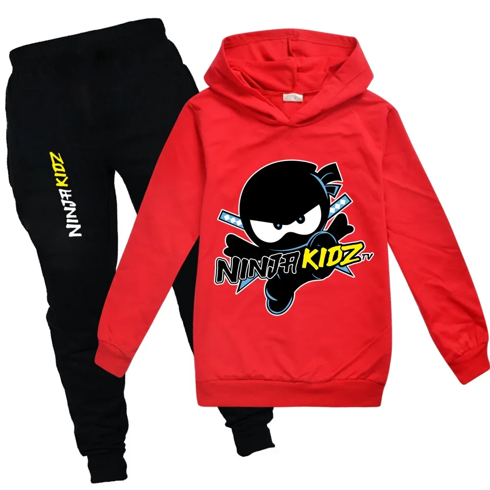 Ninja Boys Clothing Set Spring Autumn Fashion Hoodies Tracksuit NINJA KIDZ Hooded T-Shirt Suit Children Kid Girl Sweatshirt