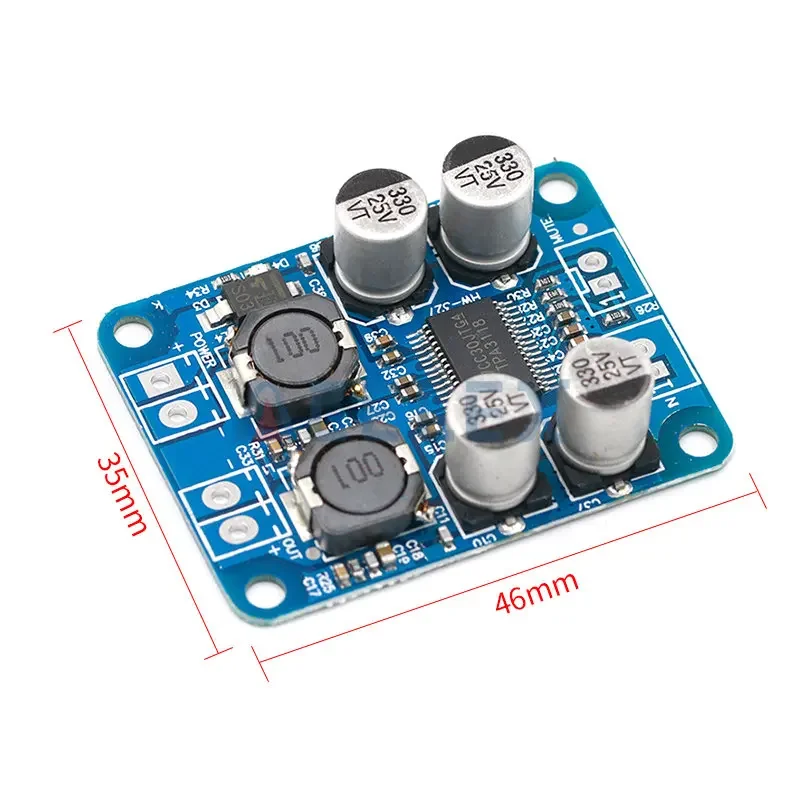 DC8-24V TPA3118 PBTL 60W Mono Digital Audio Amplifier Board AMP Module Chip 1X60W 4-8 Ohms Replace TPA3110 For Arduino