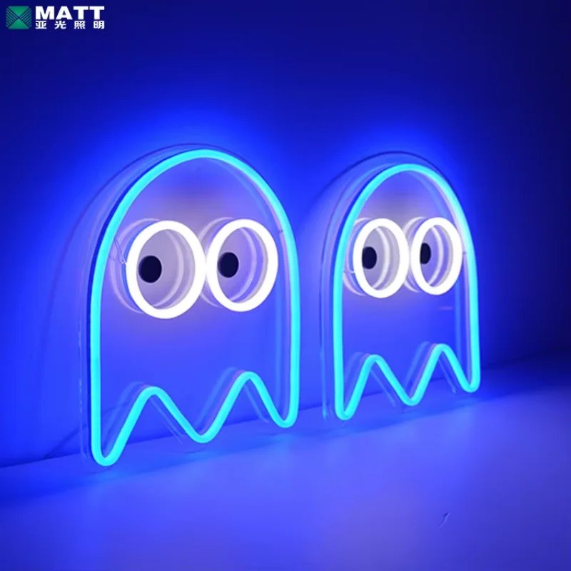 Room Decoration Custom Neon Night Lights MATT Dropshipping Gaming Room Wall Mounted Kids LED PVC 1 Piece Carton Box Customized