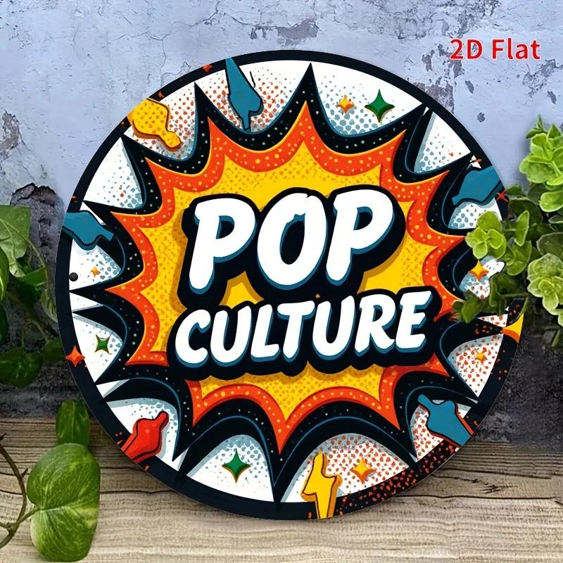 2D Flat - 2D Plan, [2D Plan] Vintage Metal Sign in Tin, Yellow Surrounding 