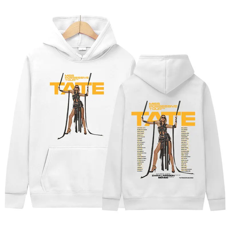 Tate McRae Miss Possessive Tour 2025 Print Hoodie Men Women Retro Harajuku High Quality Oversized Sweatshirt Fans Gift Clothing