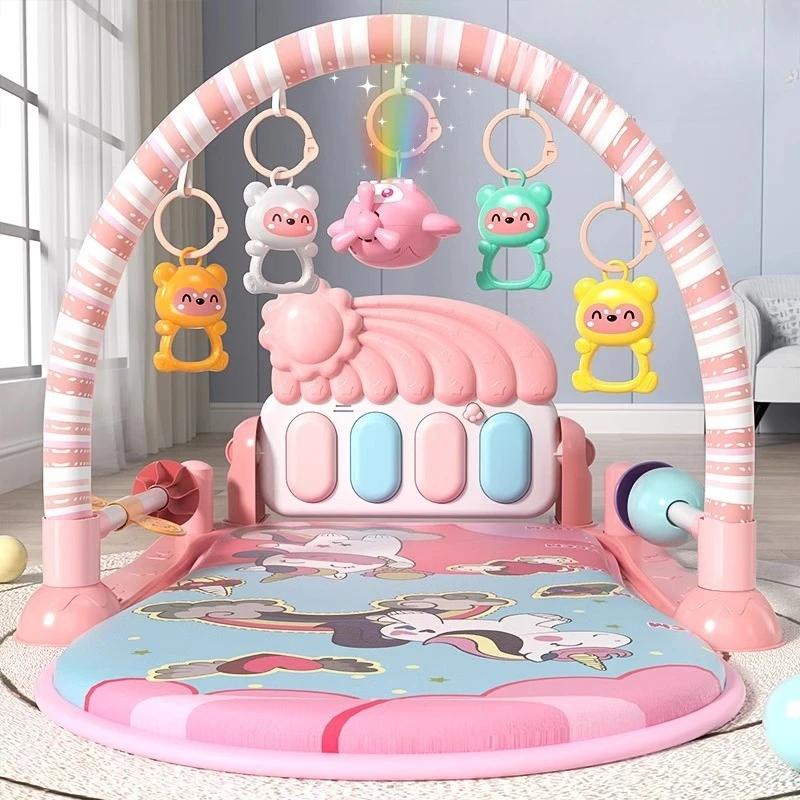

Musical Kick Piano Gym for Infants 0-36M, Interactive Play Mat with Hanging Toys - Newborn Activity Center, Floor Time Fun