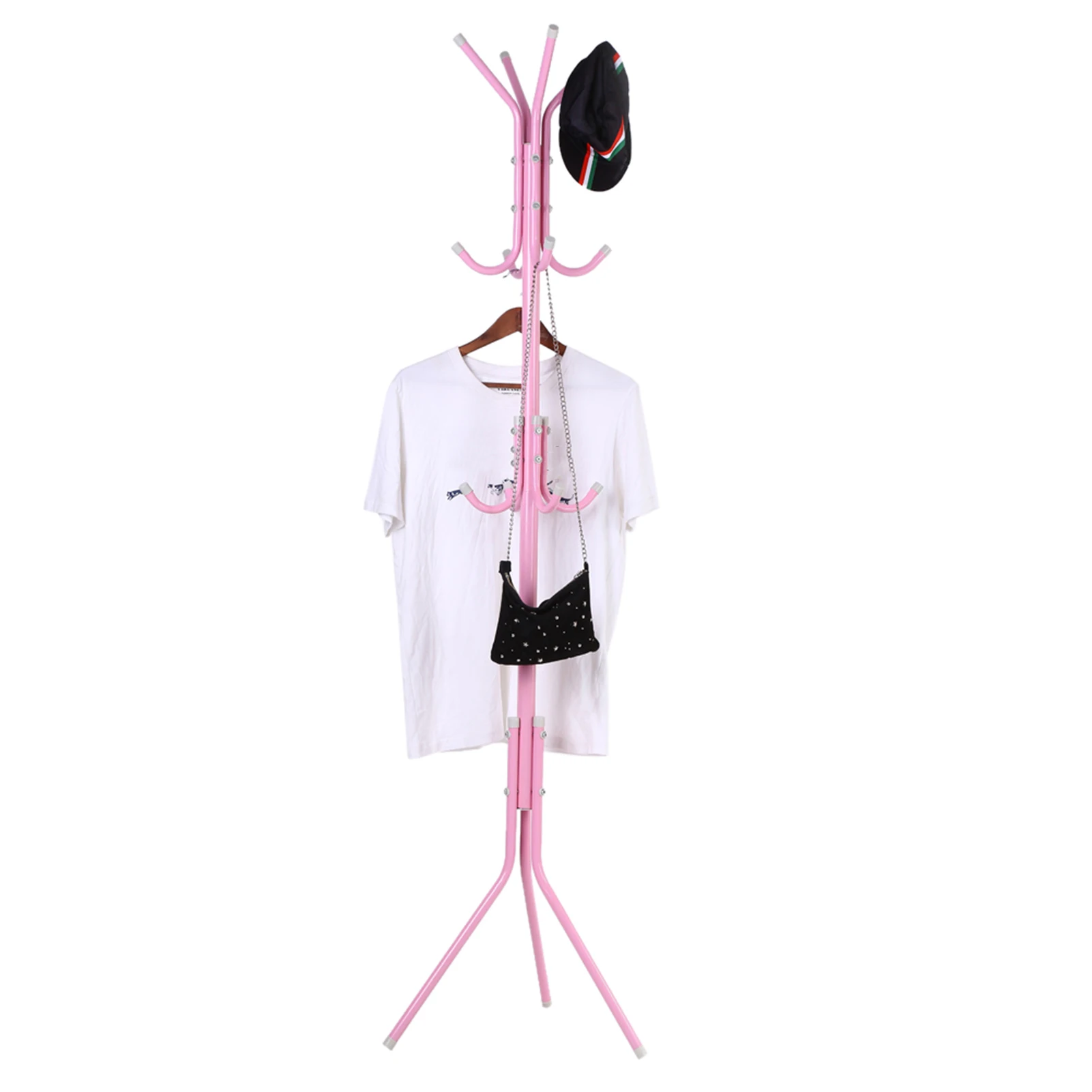 Multi Hook Metal Coat Hat Rack Tree Stand Clothes Bag Hanger Organizer for Home Bedroom Coat Clothes Stand Coat Hat Tree Stand image 5