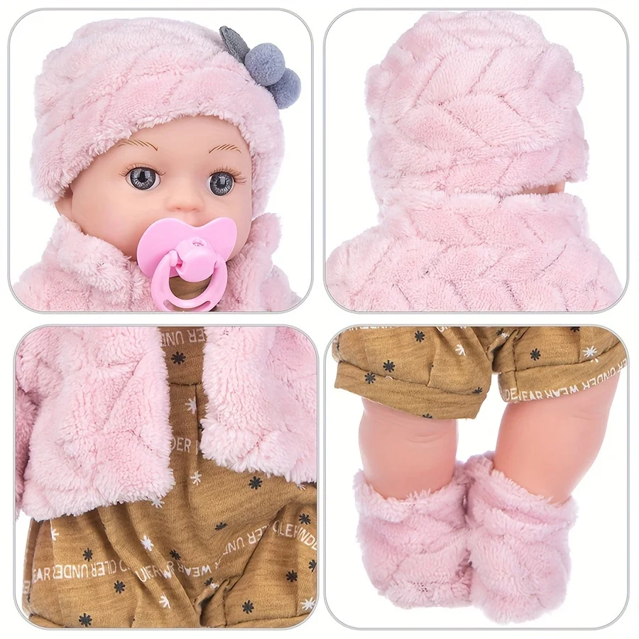 12 Inches Cute Silicone Reborn Doll, Simulation Baby Doll, Girl Hand Doll, Children's Soft Silicone Exquisite Doll Doll Dolls