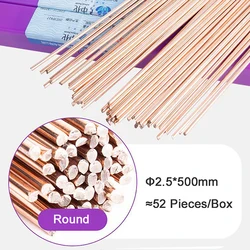 Propane Gas Welding Fusible Phosphor Copper Welding Rod Refrigerator Air Conditioner Copper Pipe Welding 2.5mm Round Electrode