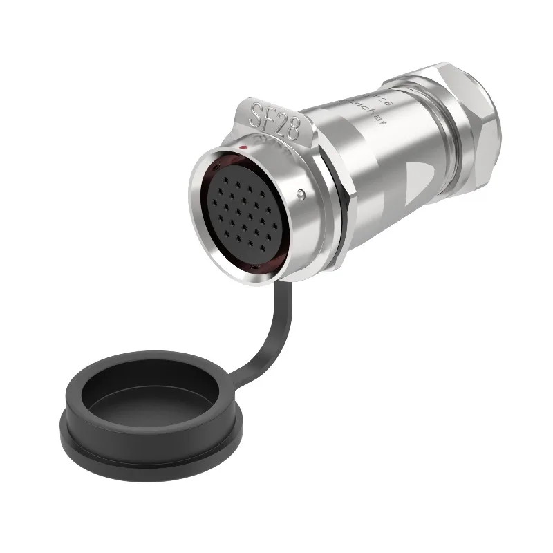 I-P67 waterproof, female SF28 plug 3/4/7/10/12/16/18/20/24/26 pin electric circular push-pull cable connector