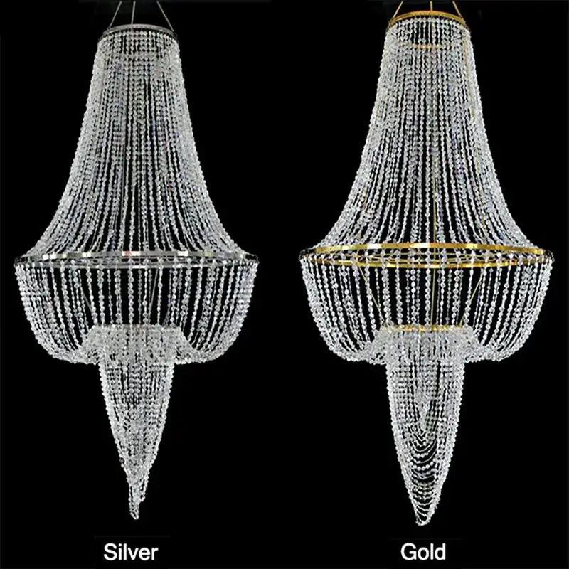 

New Arrival Wedding Hall Decoration Props Wedding Pendant Acrylic Iron Ceiling Hotel Auditorium Stage Hanging Pendent