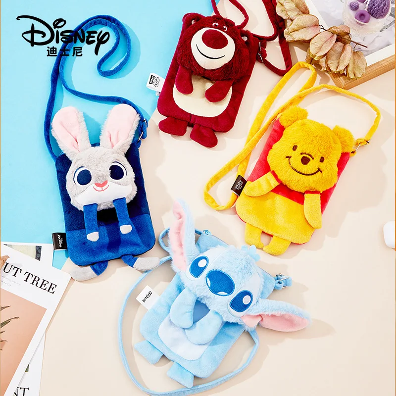 

Disney'S Best-Selling One-Piece Phone Bag Mini Fashionable Plush Pouch Cute Cartoon Boy And Girl Outdoor Doll Bag