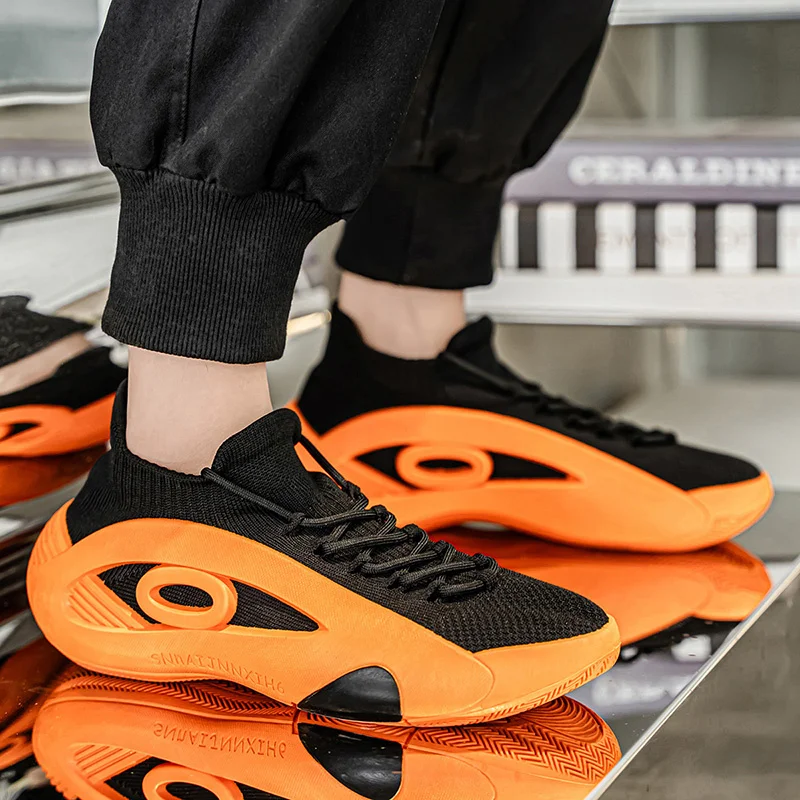 Hot Selling Fashion Yellow Men's Summer Sneakers Breathable Mesh Running Shoes Men Platform Designer Shoes Men zapatillas hombre