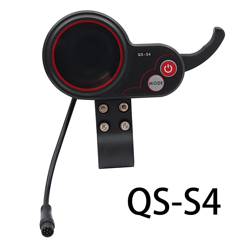 QS-S4 36V-60V Thumb Throttle LCD Display+Lgnition Lock Key For Zero 8 9 10 8X 10X Electric Scooter 6PIN Display E-Scooter Parts