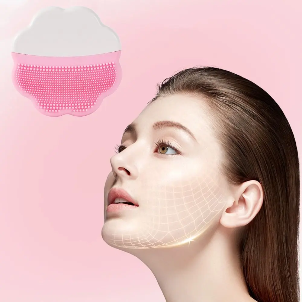 Flower Shape 2 in 1 Silicone Facial Brush Exfoliator Tool Soft Facial Blackhead Shovel Face Cleaning Washable