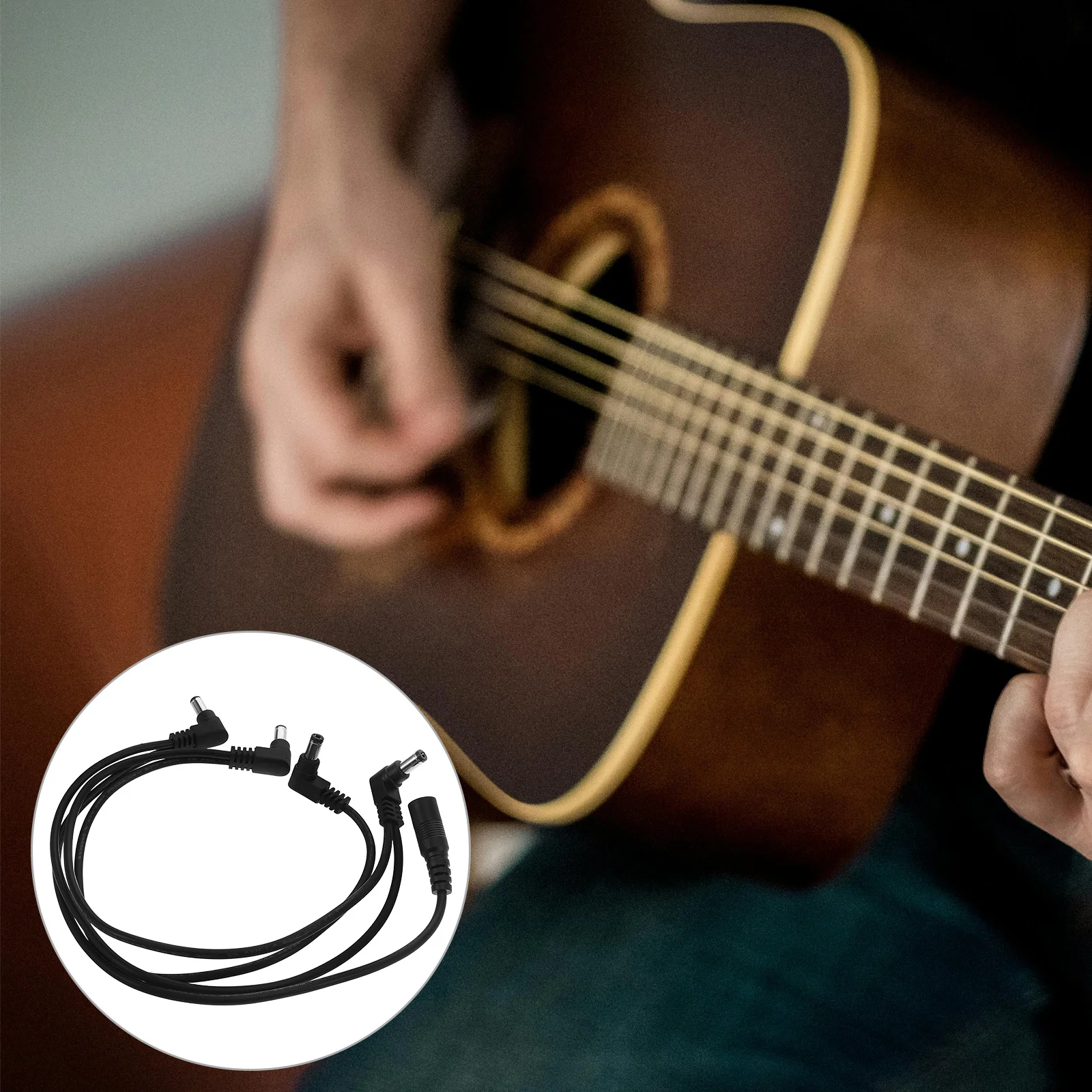 

Effect Power Cord Audio Cable for Musical Instruments Monoblock Effects Guitar Bass Black Pedal Cables