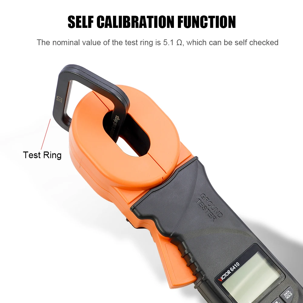 

VICTOR 6410 6411 6412 6412+ Big Clamp Earth Resistance Tester 200Ω 1200Ω Selection Current Function Selection Ground Meter
