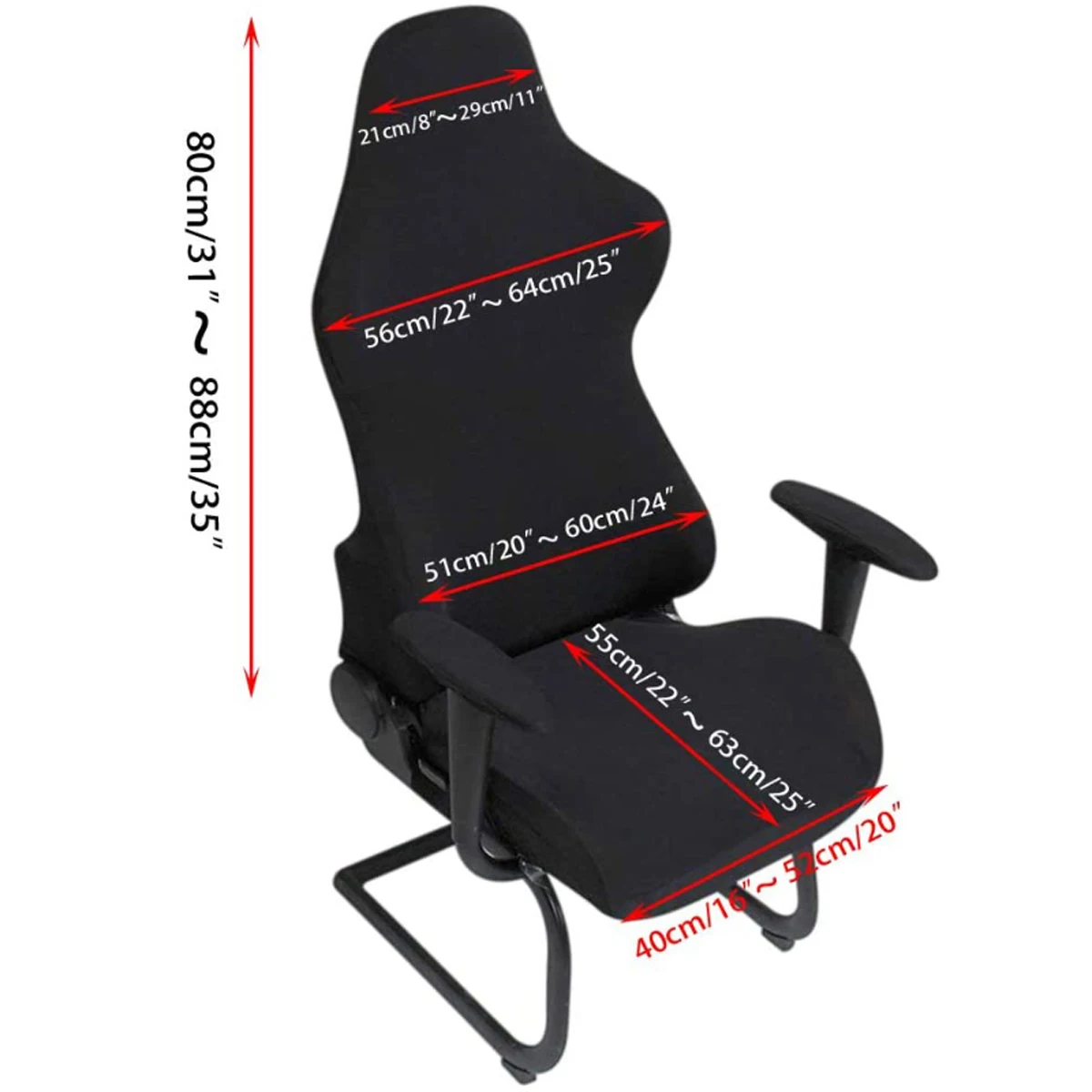 Ergonomic Office Computer Game Chair Slipcovers Stretchy Polyester Reclining Racing Gaming Chair Covers