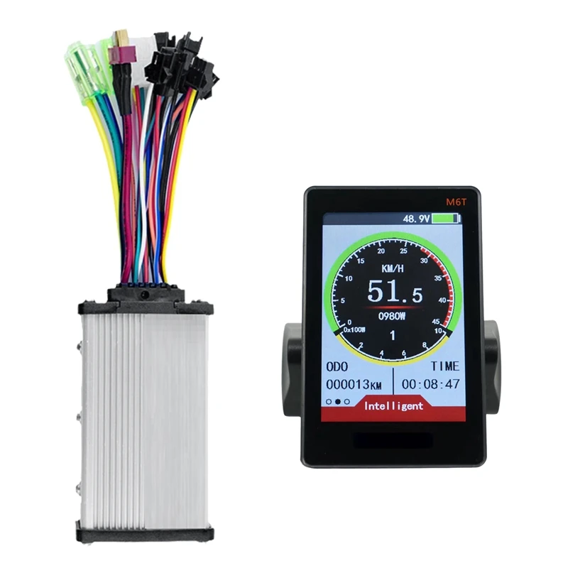 M6T Electric Bike LCD Display Meter+36V 350W Sine Wave Controller Color Screen Universal For E-Bike E Scooter