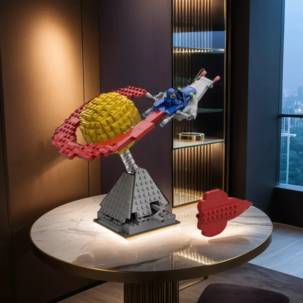 

441 шт. классический космический 3D ретро научная сцена на заказ MOC создание строительные блоки игрушки подарок