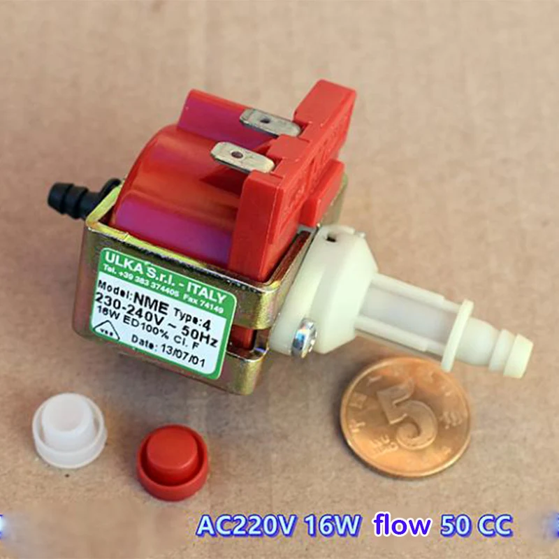 New Italy ULKA NME4 Electromagnetic Pump AC 220V 230V 16W Flow 50 CC/min Solenoid Pump 25BAR Coffee Machine Espresso Repair