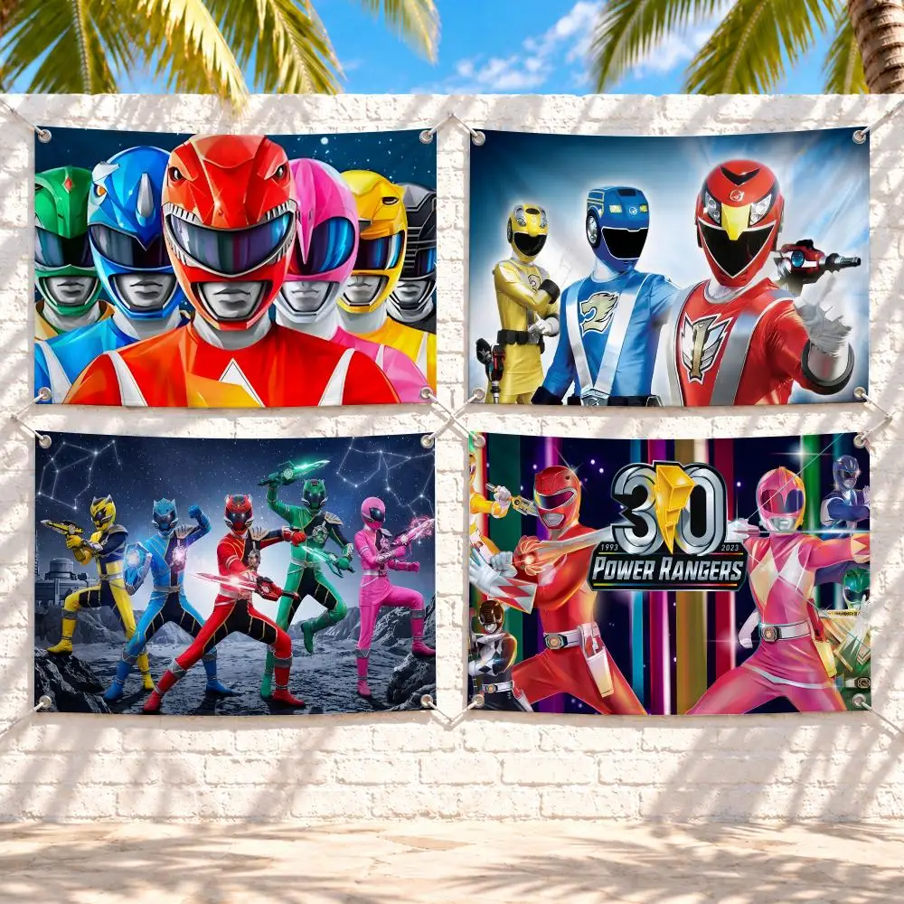 P-Power R-Rangers Flags Suitable For Party Club Outdoor Interior Wall Art Decoration Banner Gift
