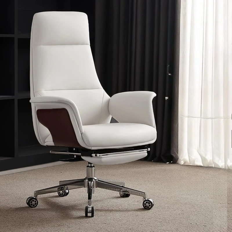 

White Comfy Office Chair Designer Swivel Study Office Chair Accent Living Room Computer Cadeiras De Escritorio Salon Furniture