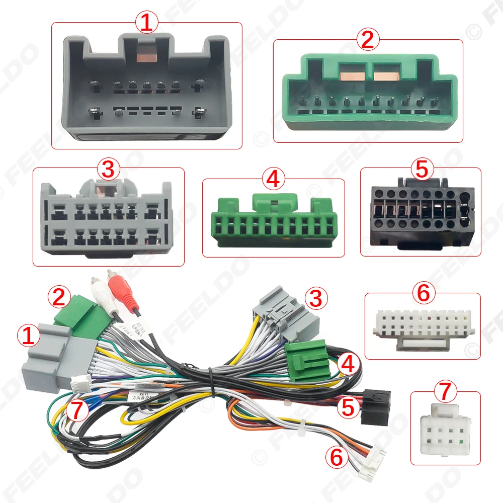 FEELDO Car 16pin Power Cord Wiring Harness Adapter For Volvo S80/S80L (2009-2013) Installation Head Unit