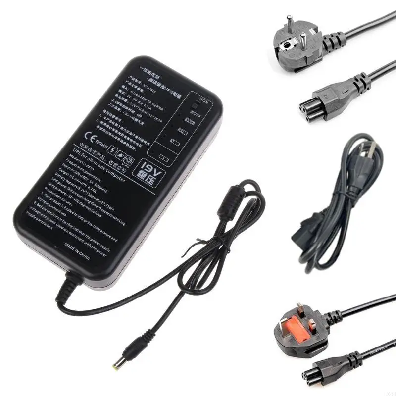 DC Input 7500mAh 19V 4.74A 27.75WH 5.5x2.1mm Uninterruptible Power Supply UPS Battery Backup for Laptop Speaker Camera