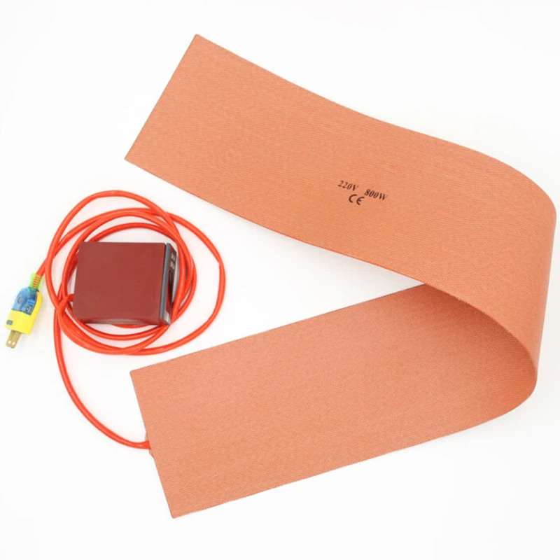 Silicone Heating Pad Heater Mat 110/220V 1000W 15x91.5cm W/ Controller 30--150℃ For Guitar Side Bending Warming Fast Heating