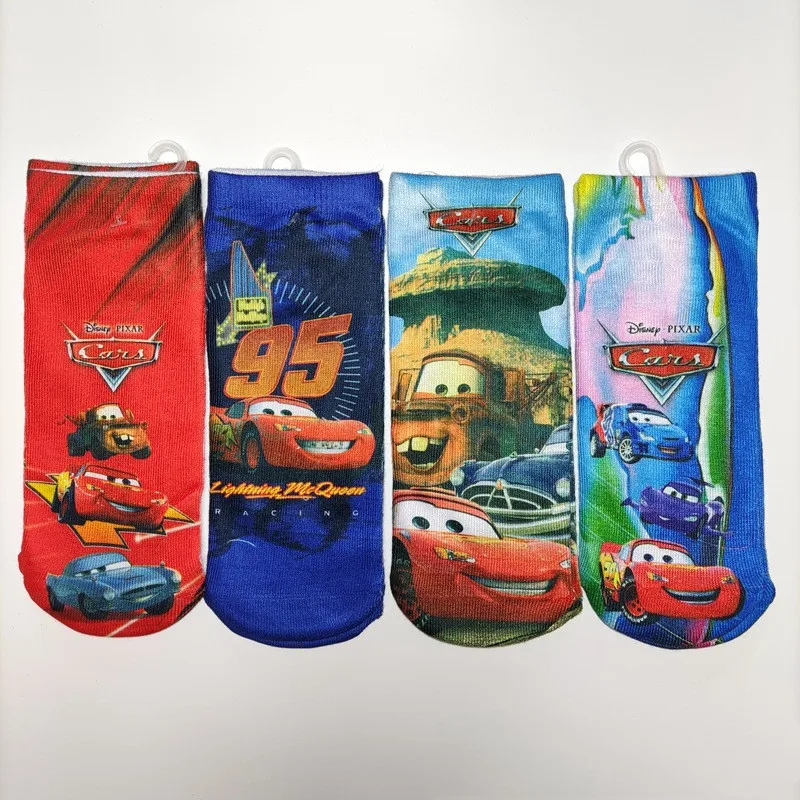 Disney Anime Mickey Mouse Short Socks Kawaii Princess Cars Children Woman Girl Socks Cartoon Kids Gifts