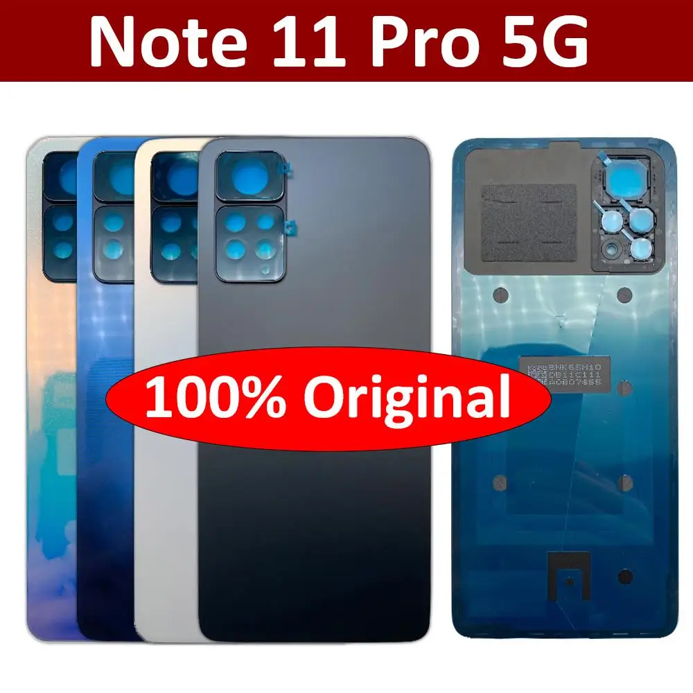 

15PCS Lots 100% Original For Xiaomi Redmi Note 11 Pro 5G Battery Back Cover Glass Rear Door Replacement Housing STICKER Adhesive