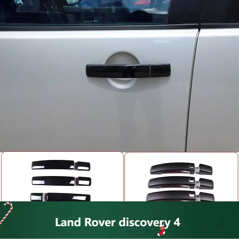 

8pcs Black Car Door Handles Decorative Cover Trim For Land Rover discovery 4 LR4 RR Sport Freelander 2 Exterior Accessories