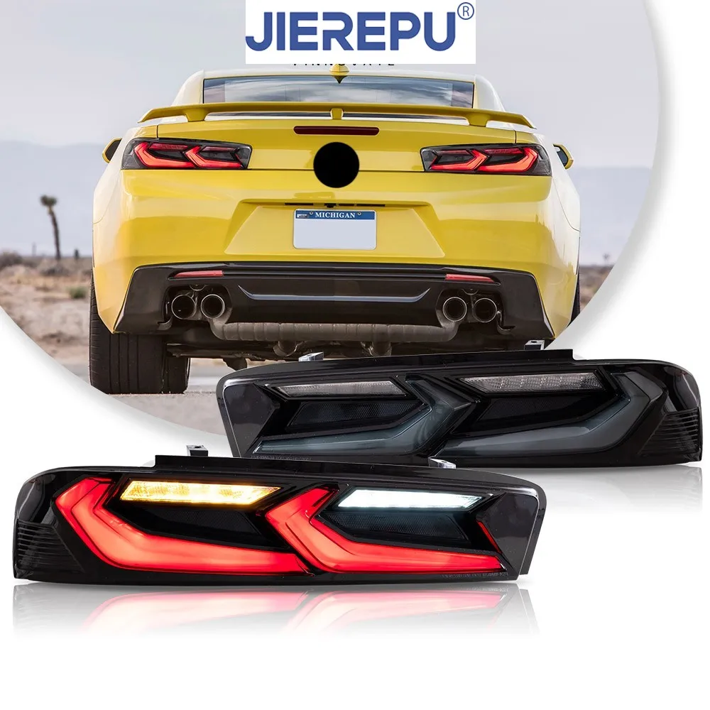 

1 пара полностью светодиодных задних фонарей в сборе для Chevy Camaro 2016-2018 задние фонари DRL дымчатый блесток авто фары аксессуары