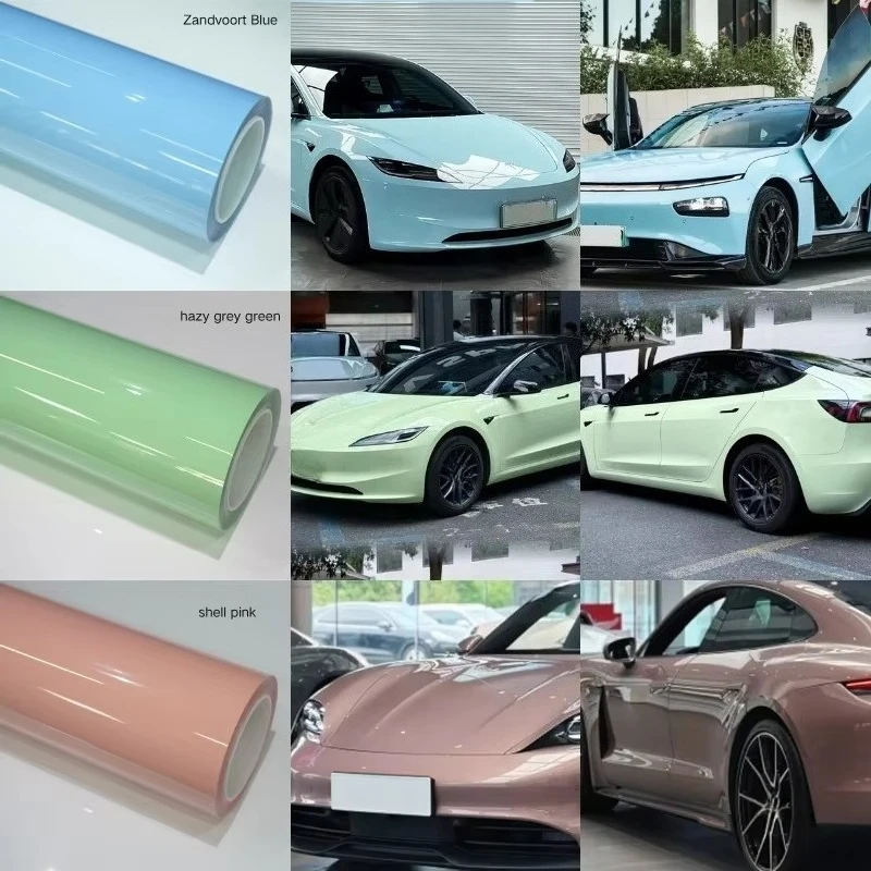 High Gloss TPU Color PPF Roll UV Proof Hydrophobic Self Healing Anti Stain Automotive Color Change Car Wrap Film