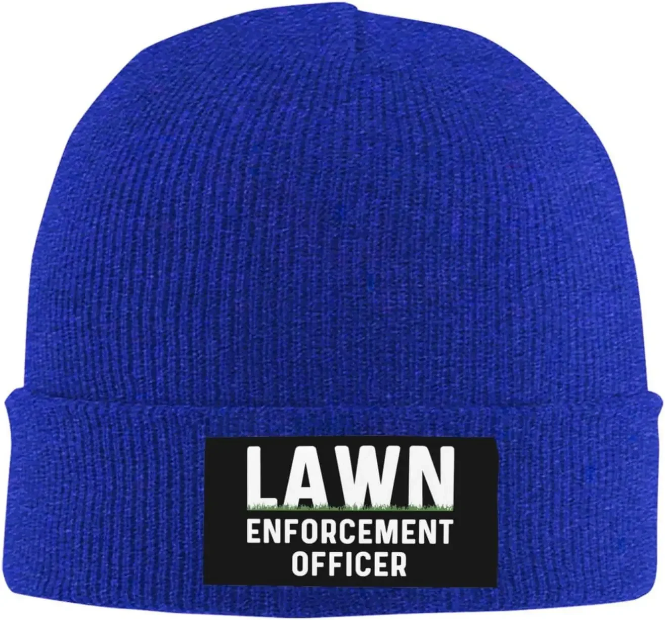 Lawn Enforcement Officer Hat Black Winter Knit Warm Beanie Fashion Ski Skull Cap for Men Women