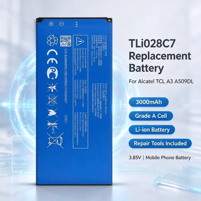 TLi028C7 Replacement Mobile Phone Battery For Alcatel TCL A3 A509DL, Grade A High Capacity Li-ion Battery with Repair Tools