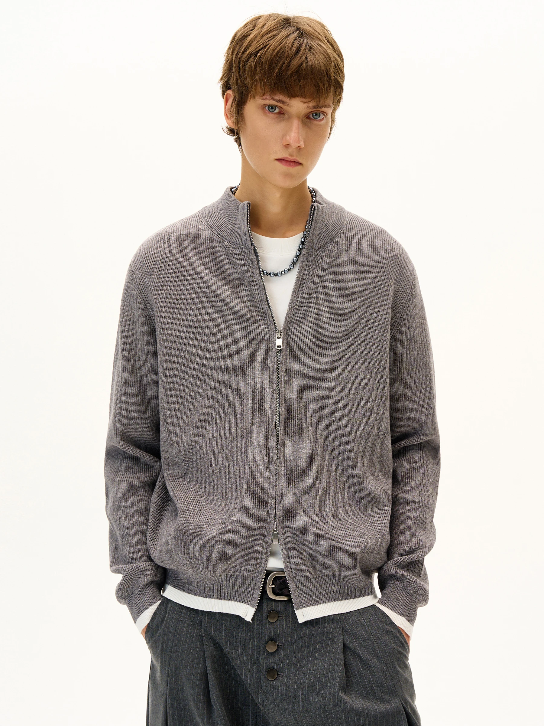 

MADWITCH Autumn Vintage Color Blo Knitted Open Cardigan Sweater ex Loose Casual Cleanfit Jaet Nylon Long Sve round...