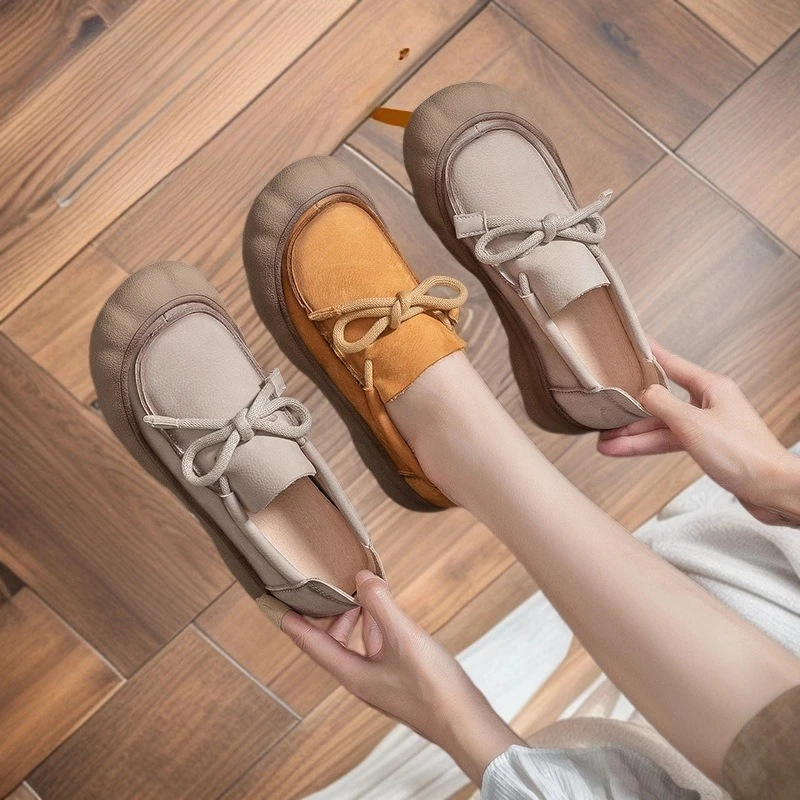 

New Retro Women's Shoes Luxury Genuine Leather Loafers for Woman Exquisite Platform Casual Shoes Designer Shoes Zapatos De Mujer