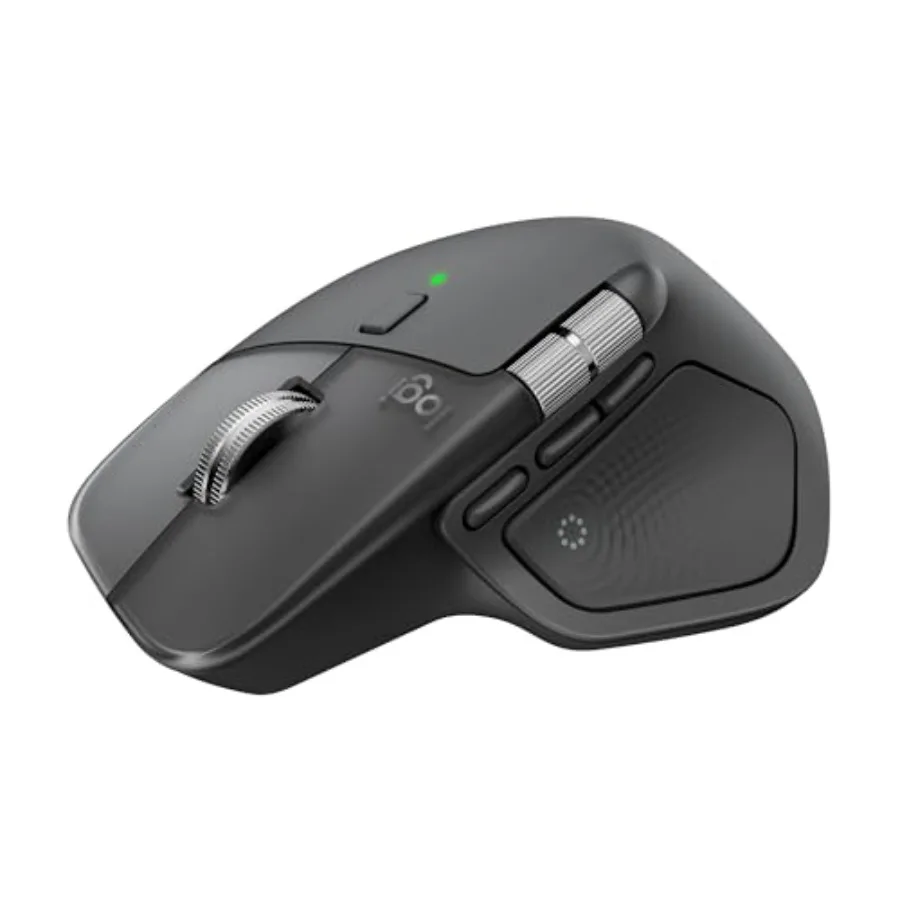 

Office use graphite-colored premium plastic mouse with haptic feedback ultra-fast scrolling USB-C charging Bluetooth connectivi