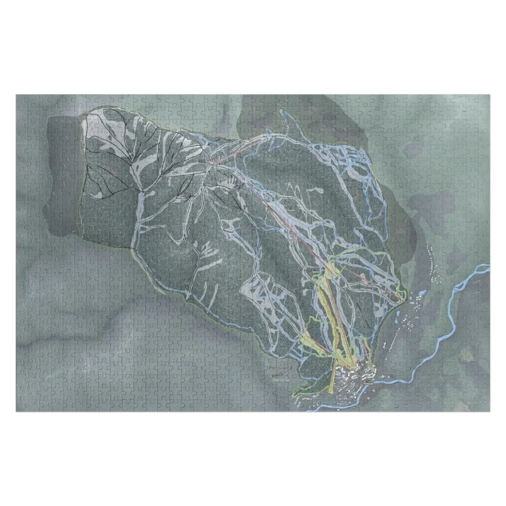 

Panorama Resort Trail Map Jigsaw Puzzle Custom With Photo Personalized Toy Wooden Animal Puzzle