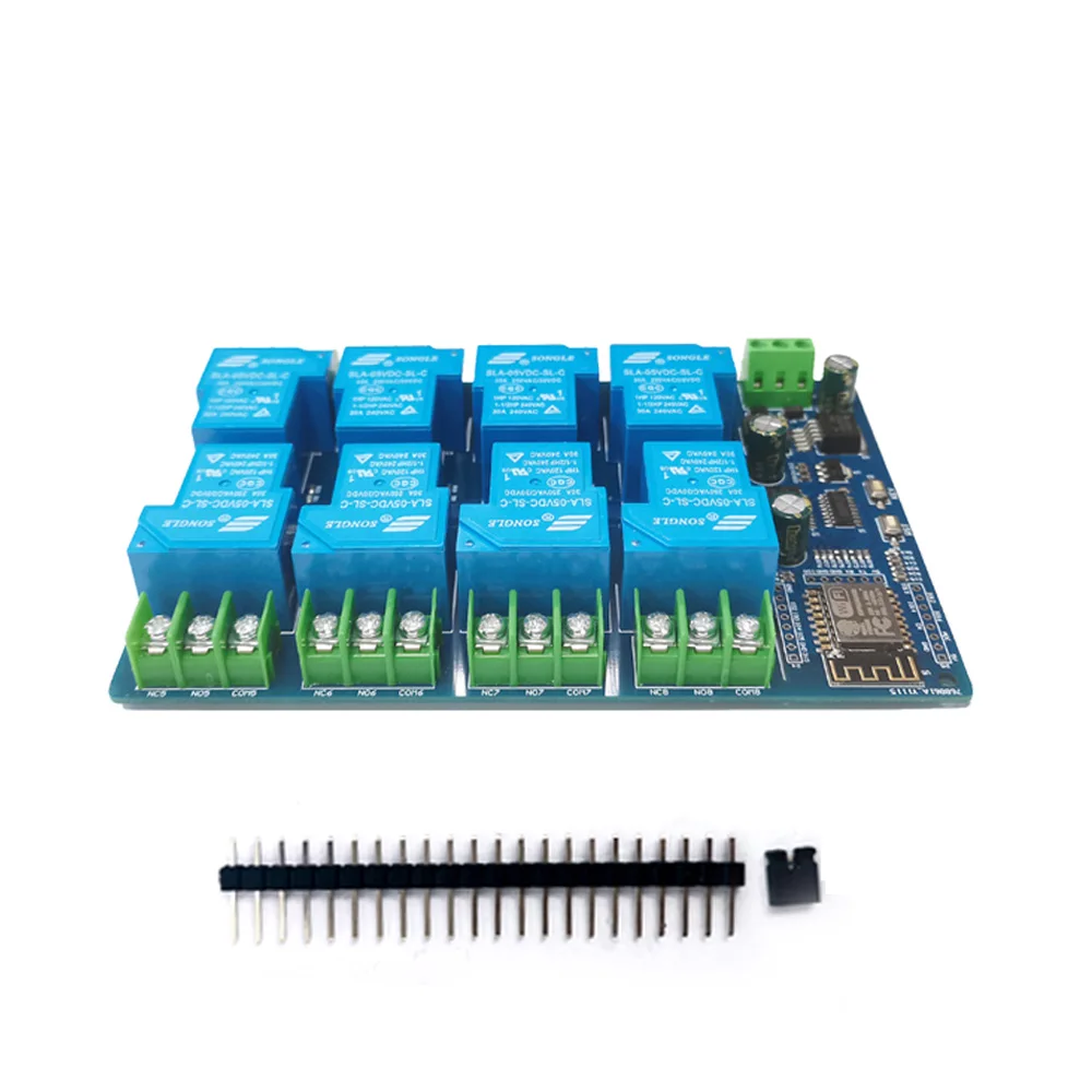 DC7-28/DC5V Power Supply 8 Way ESP8266 WIFI Relay Module I/O Ports 30A Relay Module ESP-12F WIFI Development Board for Arduino