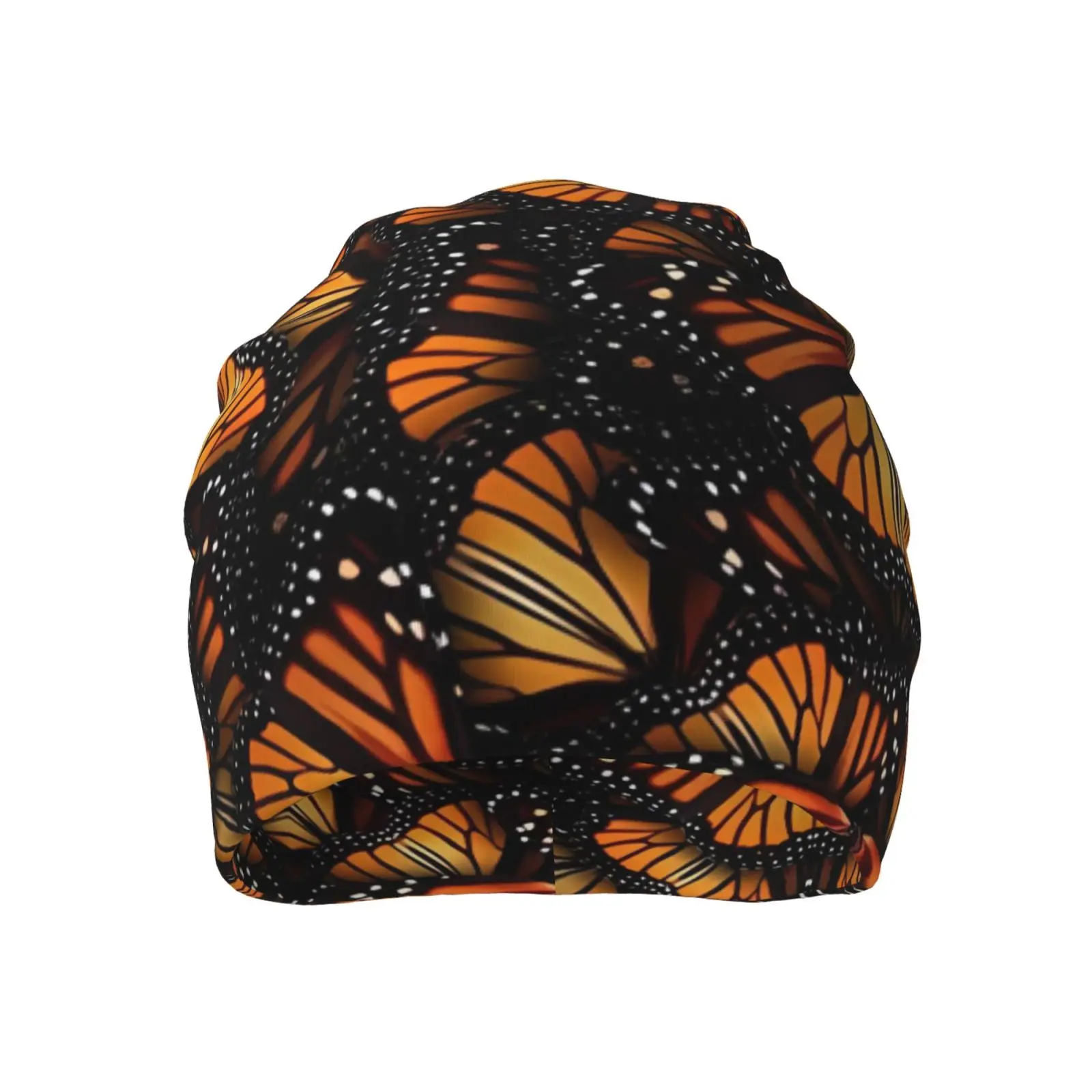 Butterfly Men's Chemo-Relax Beanie Hat - Vibrant Monarch Butterfly Print Breathable Lightweight Design for Chemotherapy