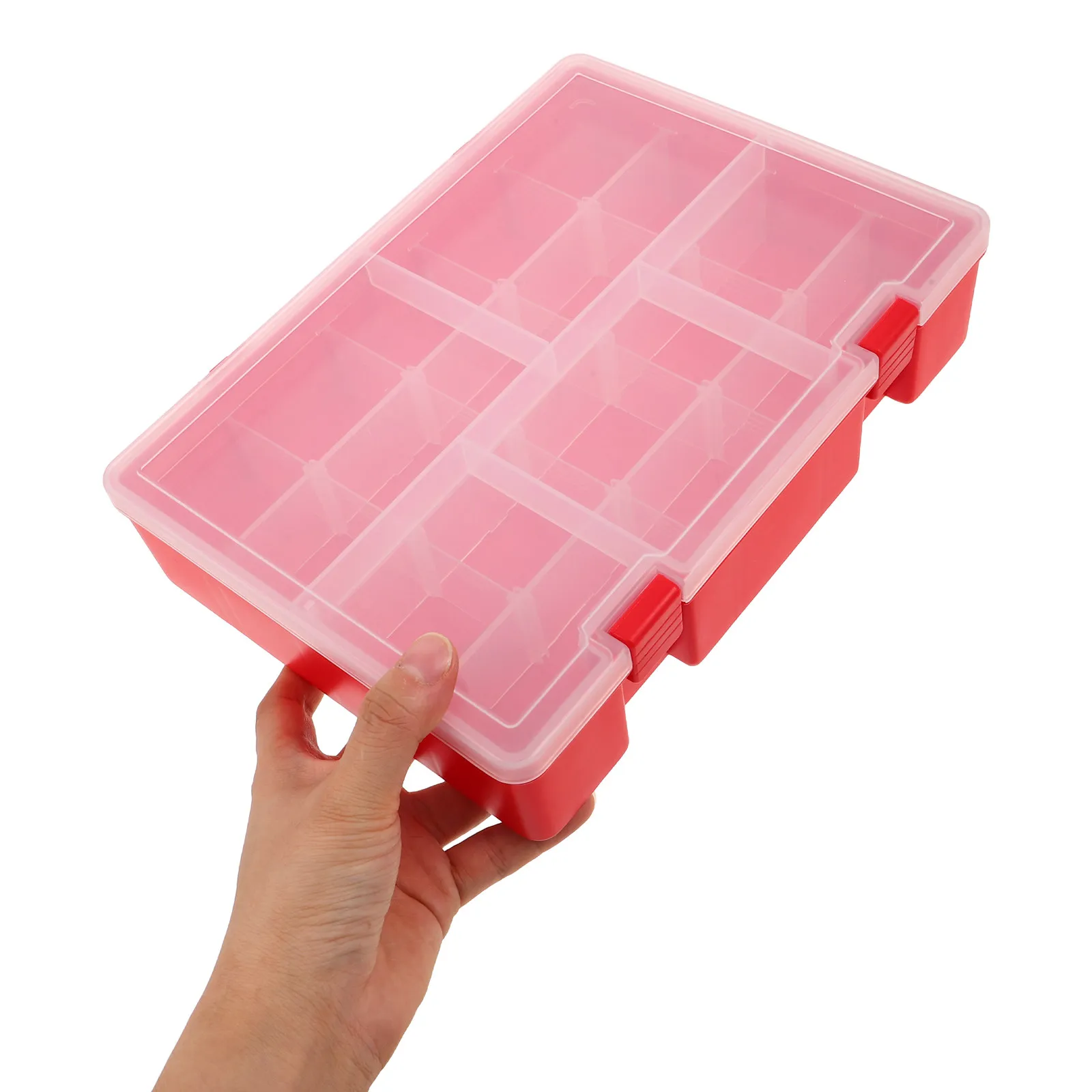 Portable Small Parts Organizer Box Divided Storage Case Plastic Carry Handle DIY Craft Supplies Stem Kits Hardware Organizer