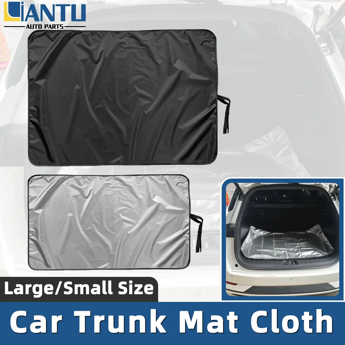 Large And Small Size Car Trunk Mat Cloth Weather Resistant Anti-Dirt Foldable Universal Auto Cargo Mat Interior Parts
