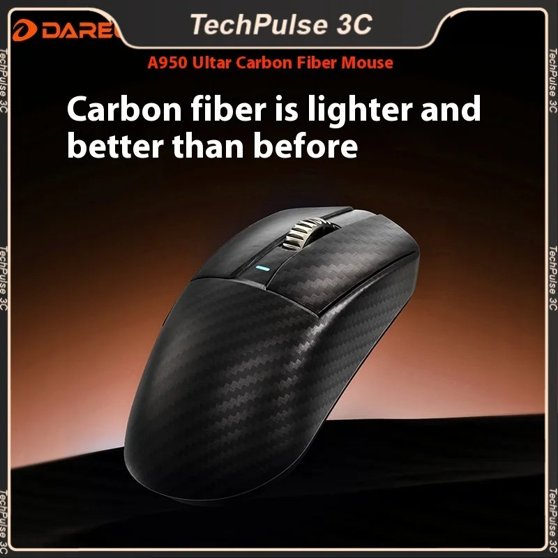 

Dareu A950ultra Carbon Fibre Three-mode link Wireless Mouse Gaming Esports Light Weight Kinesiology gaming mouse FPS mouse