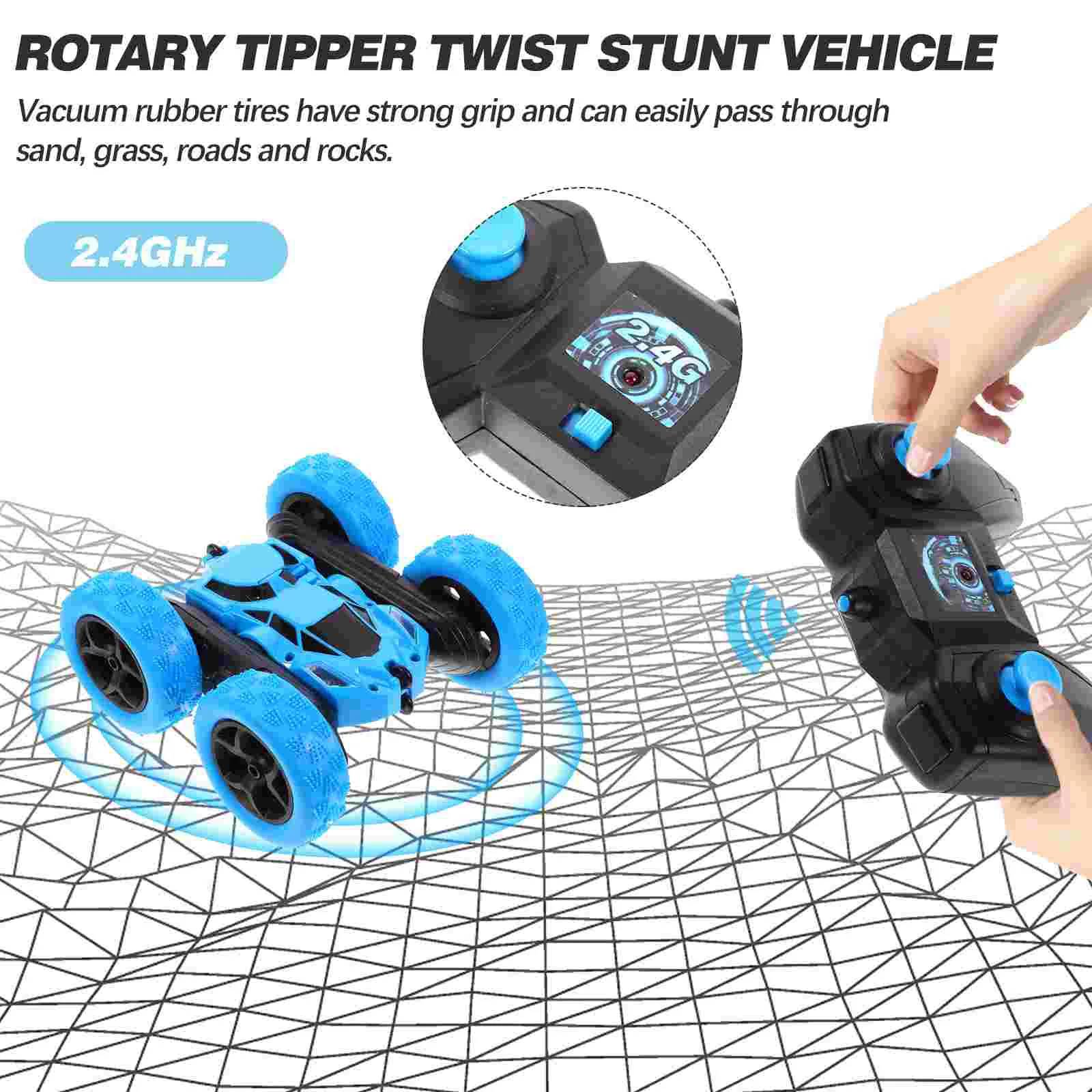 Rechargeable Race Toy Car for Boys Double Sided Stunt Rc Off-road Double-sided Child